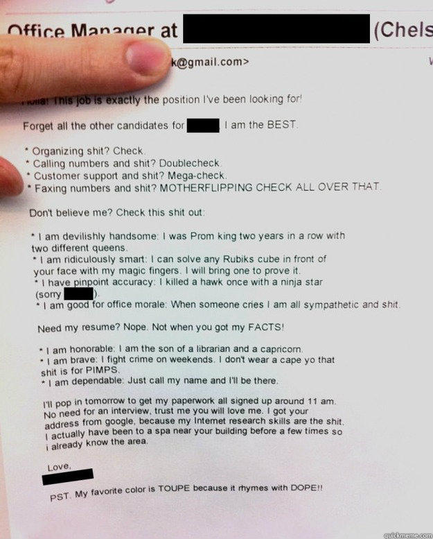 best resume cover letter ever submitted