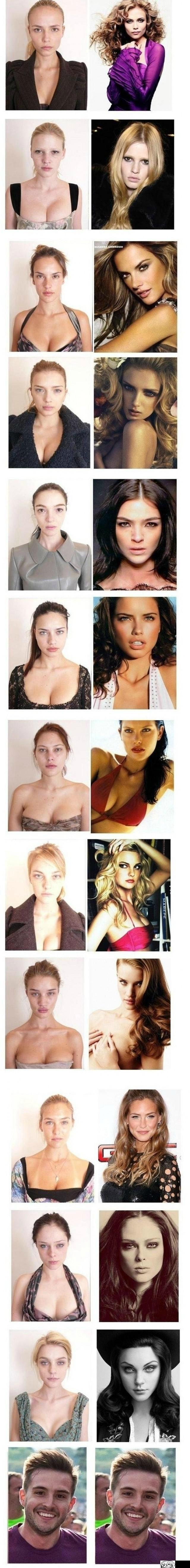 Supermodels without make-up... wait for it
