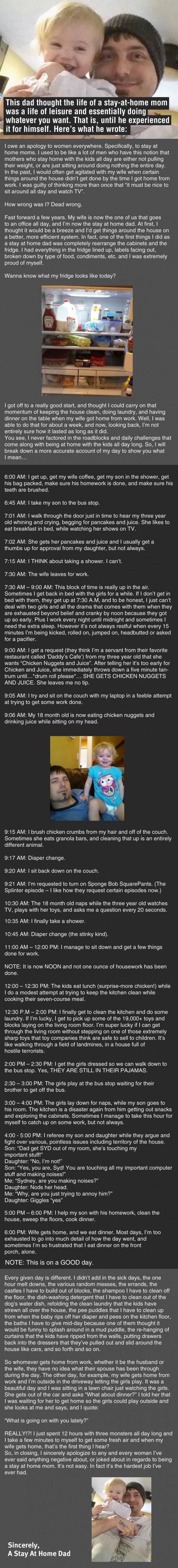 Guy thinks his wife does nothing all day, then this happens... -   Misc