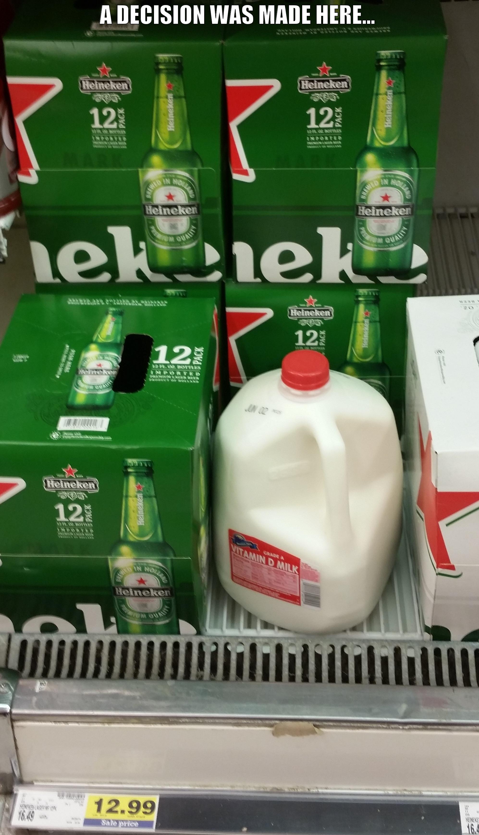 Beer vs milk - A DECISION WAS MADE HERE...  Misc